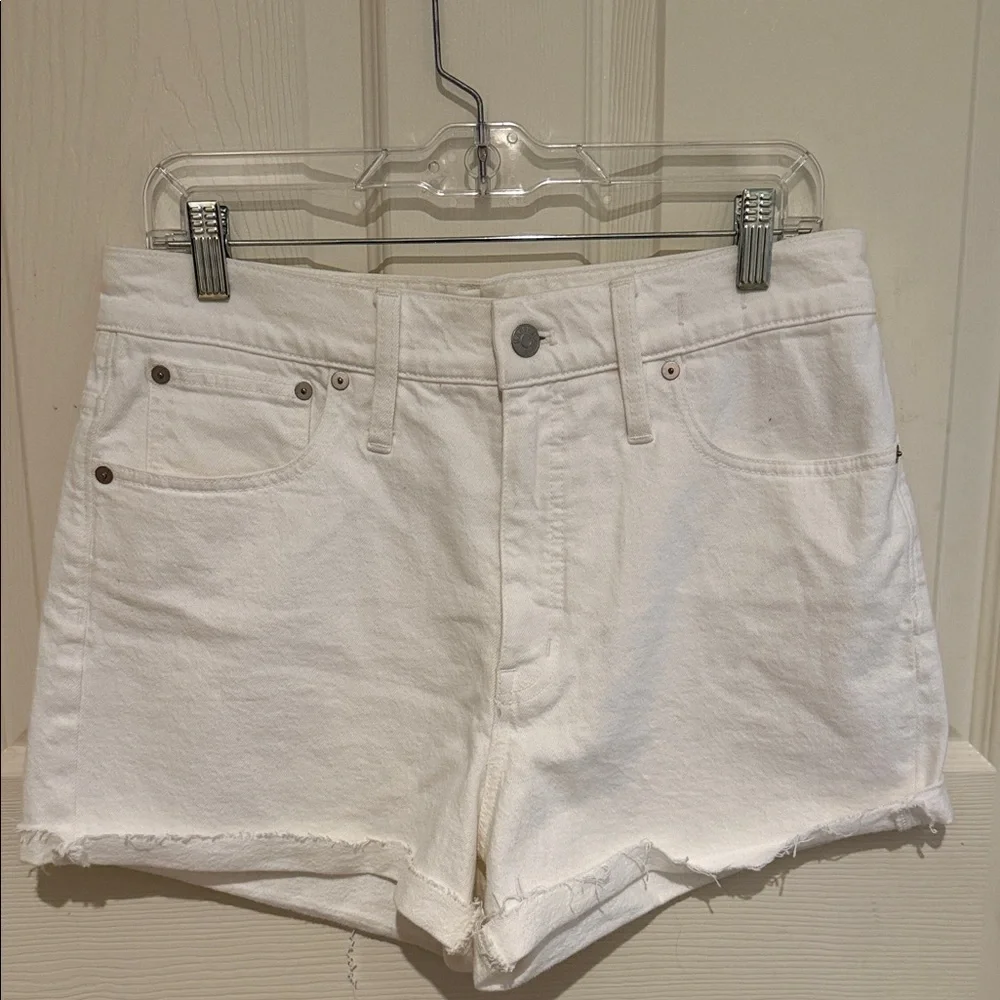 Madewell White Cutoff Denim Shorts